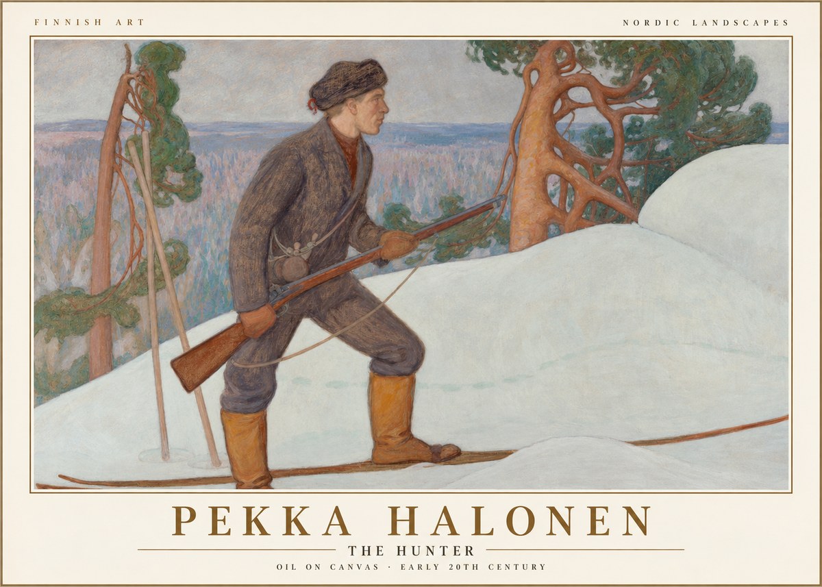 Pekka Halonen The Hunter No1 - Póster