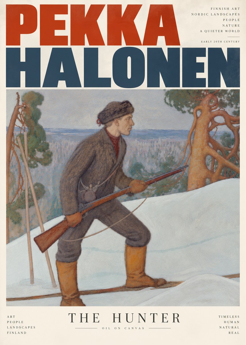 Pekka Halonen The Hunter No5 - Póster