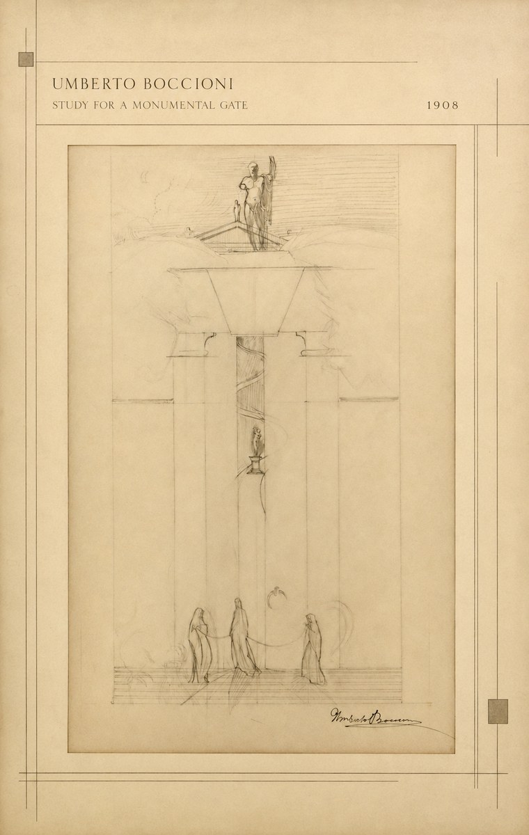 Umberto Boccioni Study for a Monumental Gate No2 - Póster