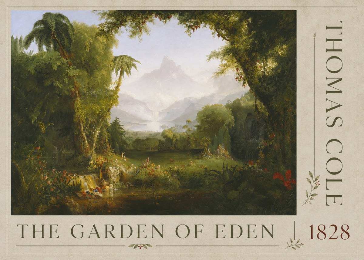 Thomas Cole The Garden of Eden II No4 - Póster