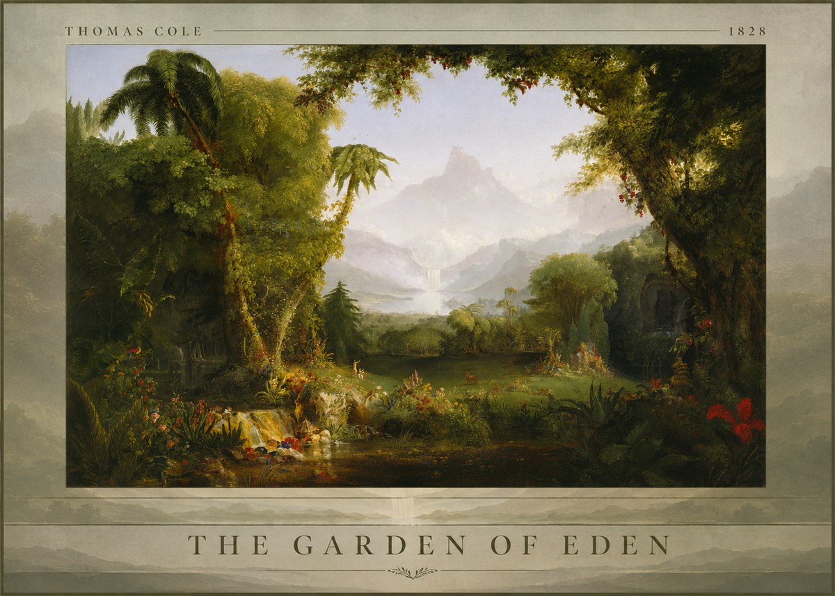 Thomas Cole The Garden of Eden II No6 - Póster