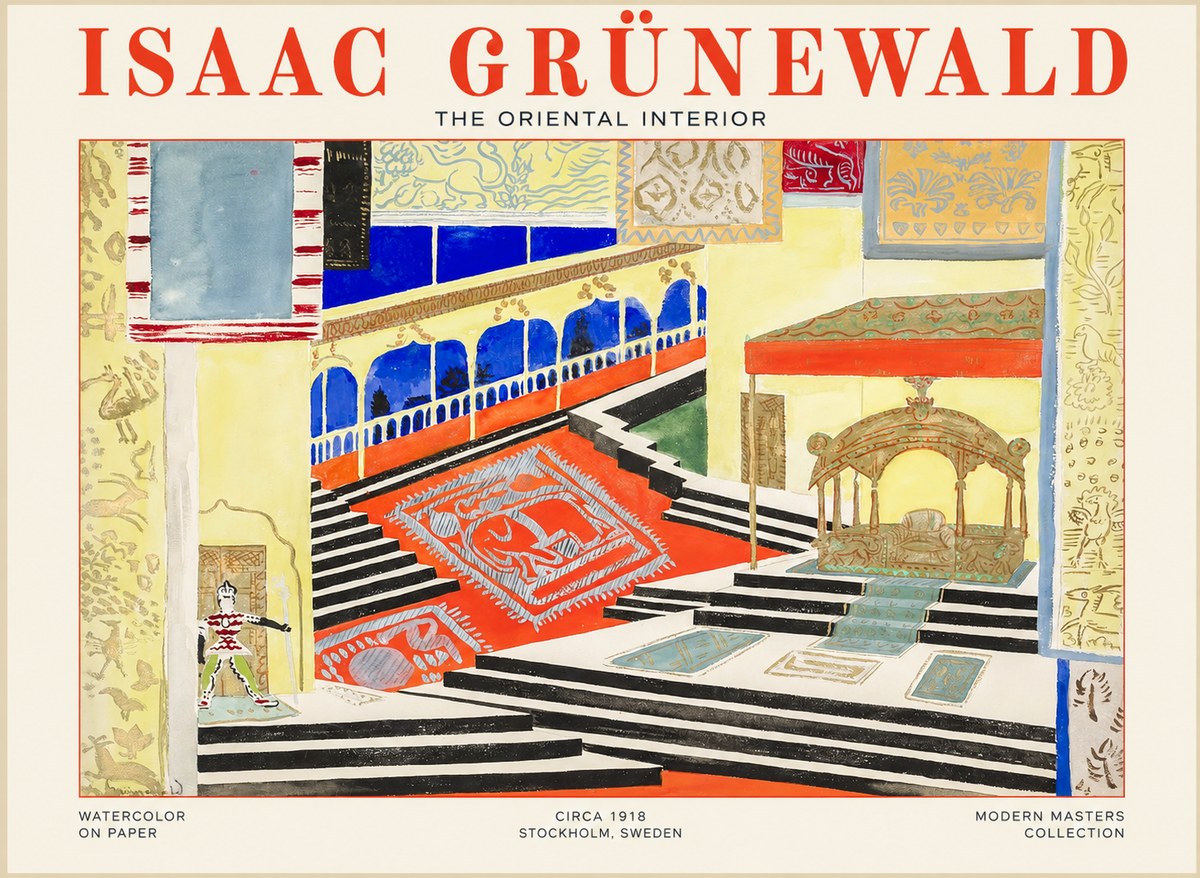 Isaac Grünewald The Oriental Interior No1 - Póster