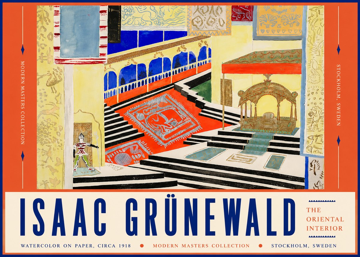 Isaac Grünewald The Oriental Interior No4 - Póster