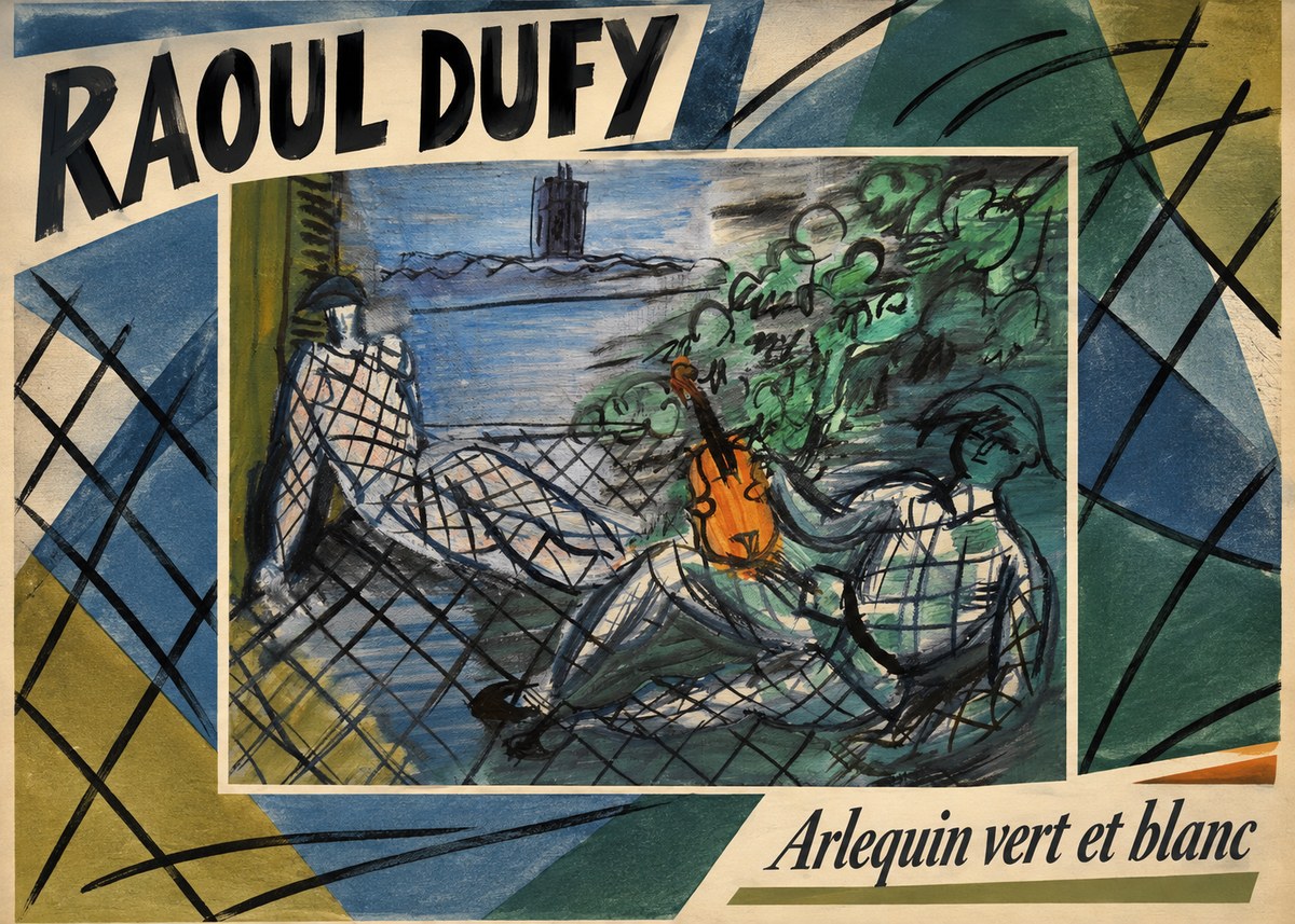Raoul Dufy Arlequin Vert Et Blanc No3 - Póster