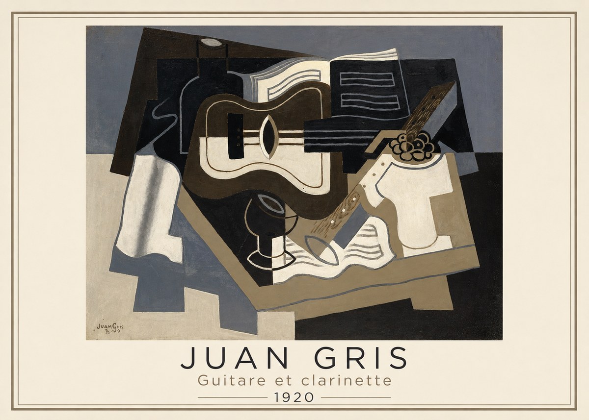 Juan Gris Guitare Et Clarinette No3 - Póster