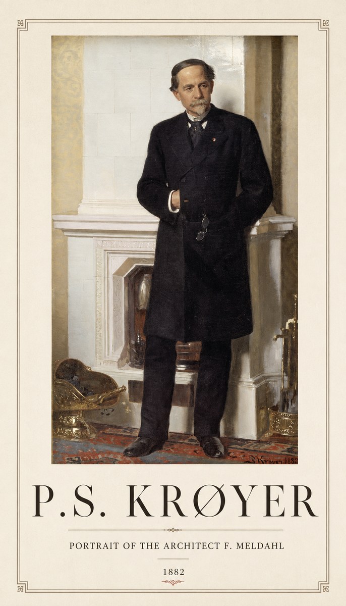 P.S. Krøyer Portrait of the Architect F. Meldalh No3 - Póster