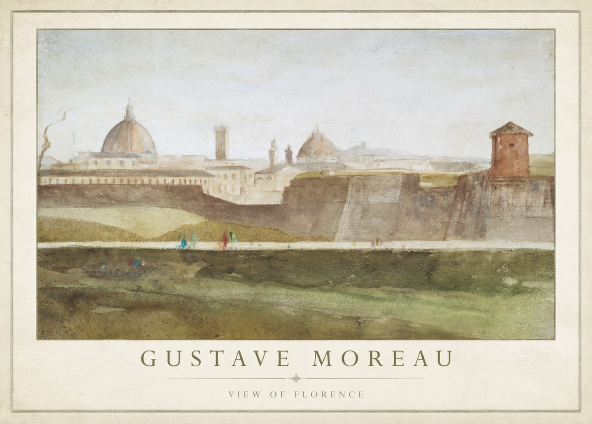 Gustave Moreau View of Florence No1 - Póster