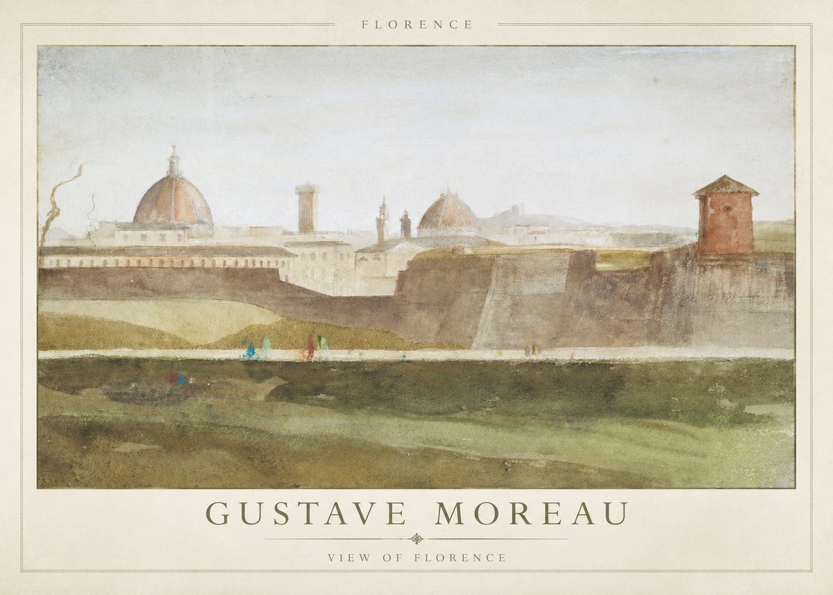 Gustave Moreau View of Florence No2 - Póster