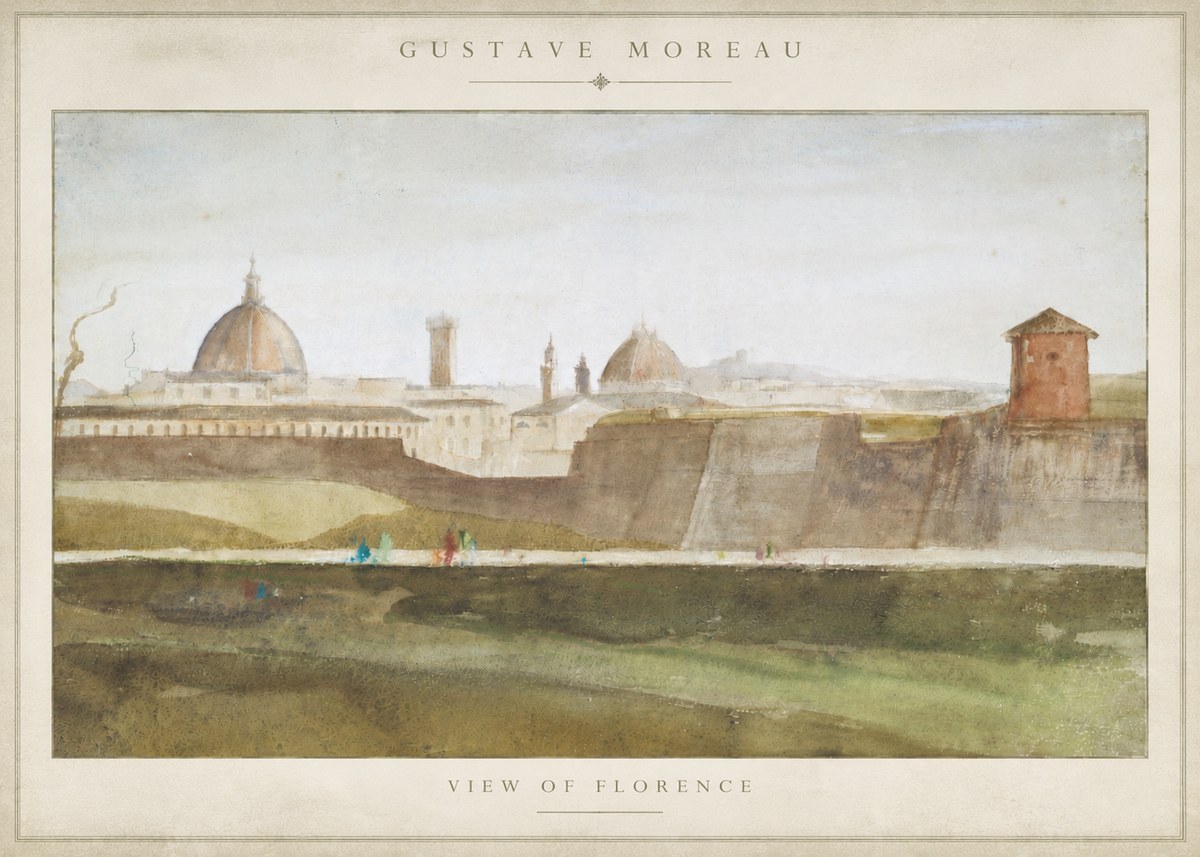 Gustave Moreau View of Florence No5 - Póster