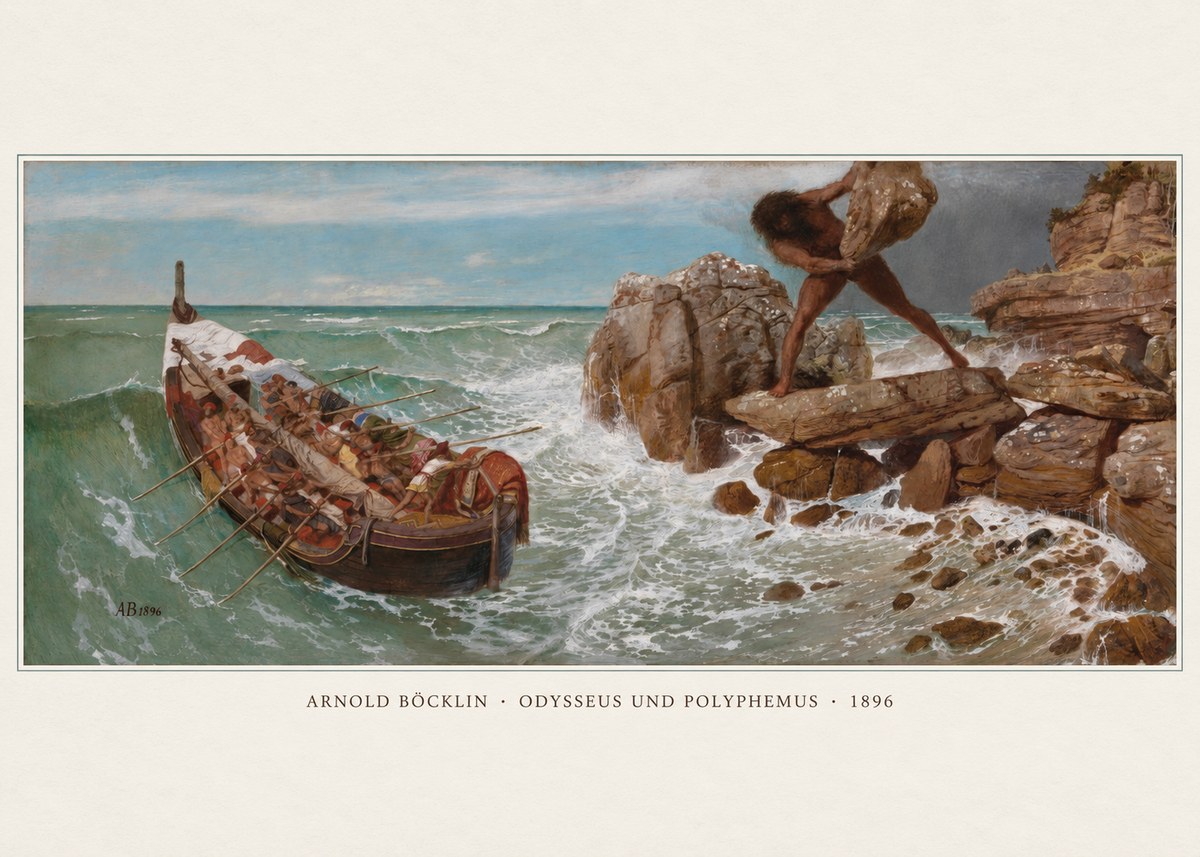 Arnold Böcklin Odysseus Und Polyphemus No2 - Póster