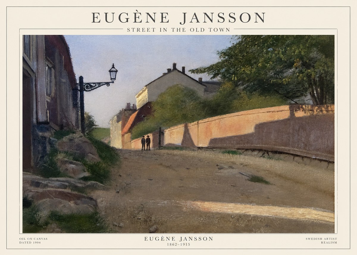 Eugène Jansson Street in the Old Town No1 - Póster