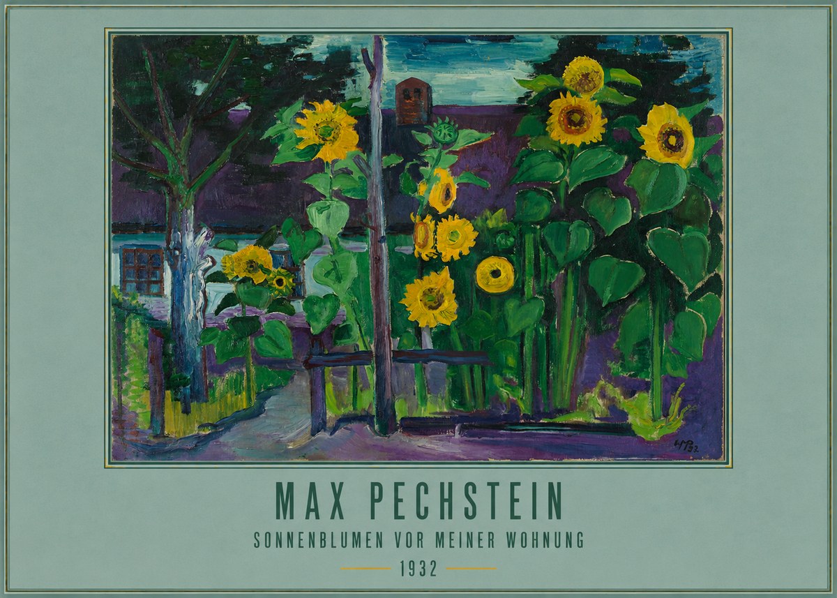 Max Pechstein Sonnenblumen Vor Meiner Wohnung No2 - Póster