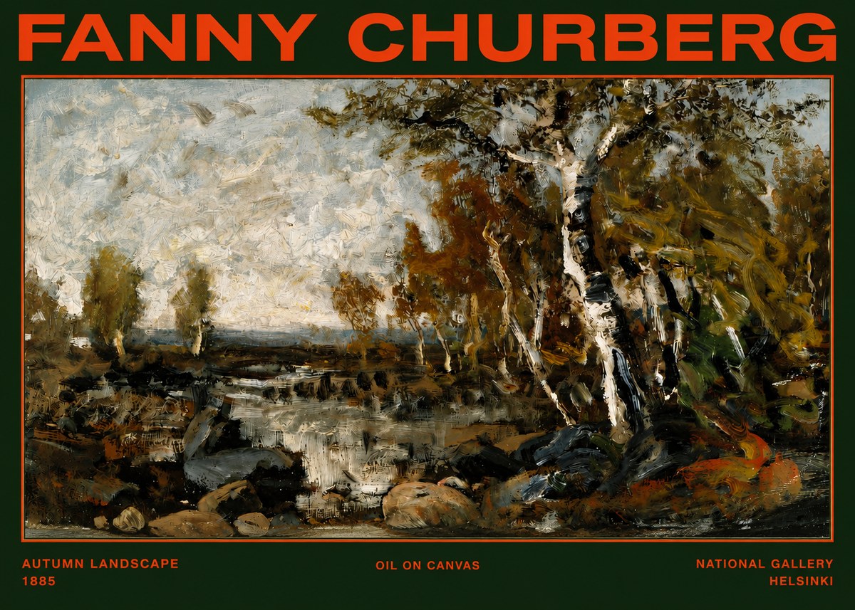 Fanny Churberg Autumn Landscape No2 - Póster