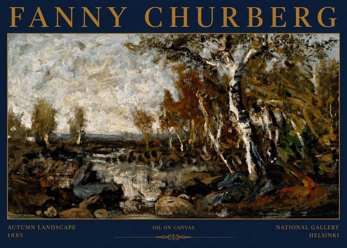 Fanny Churberg Autumn Landscape No4 - Póster
