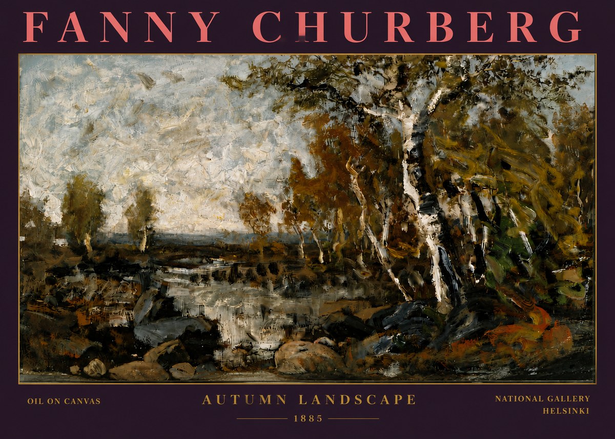 Fanny Churberg Autumn Landscape No6 - Póster