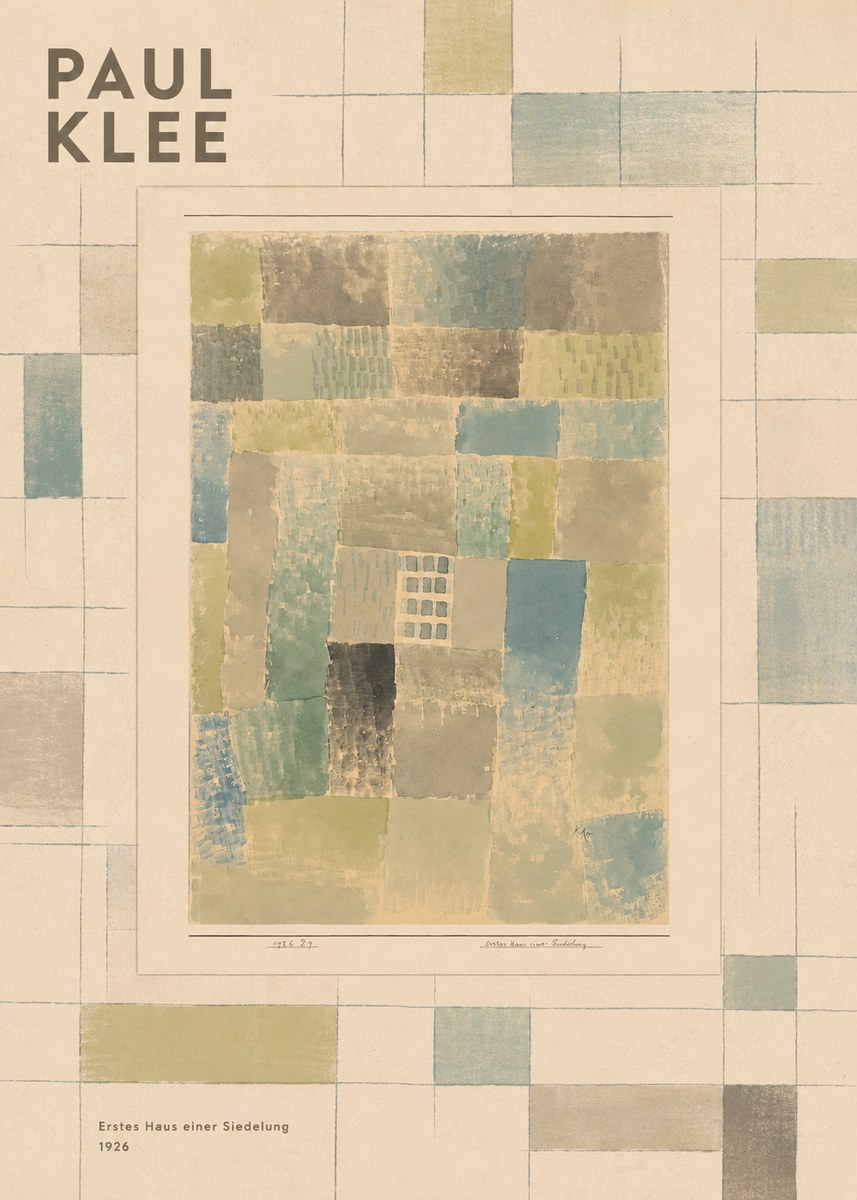 Paul Klee Erstes Haus Einer Siedelung No5 - Póster