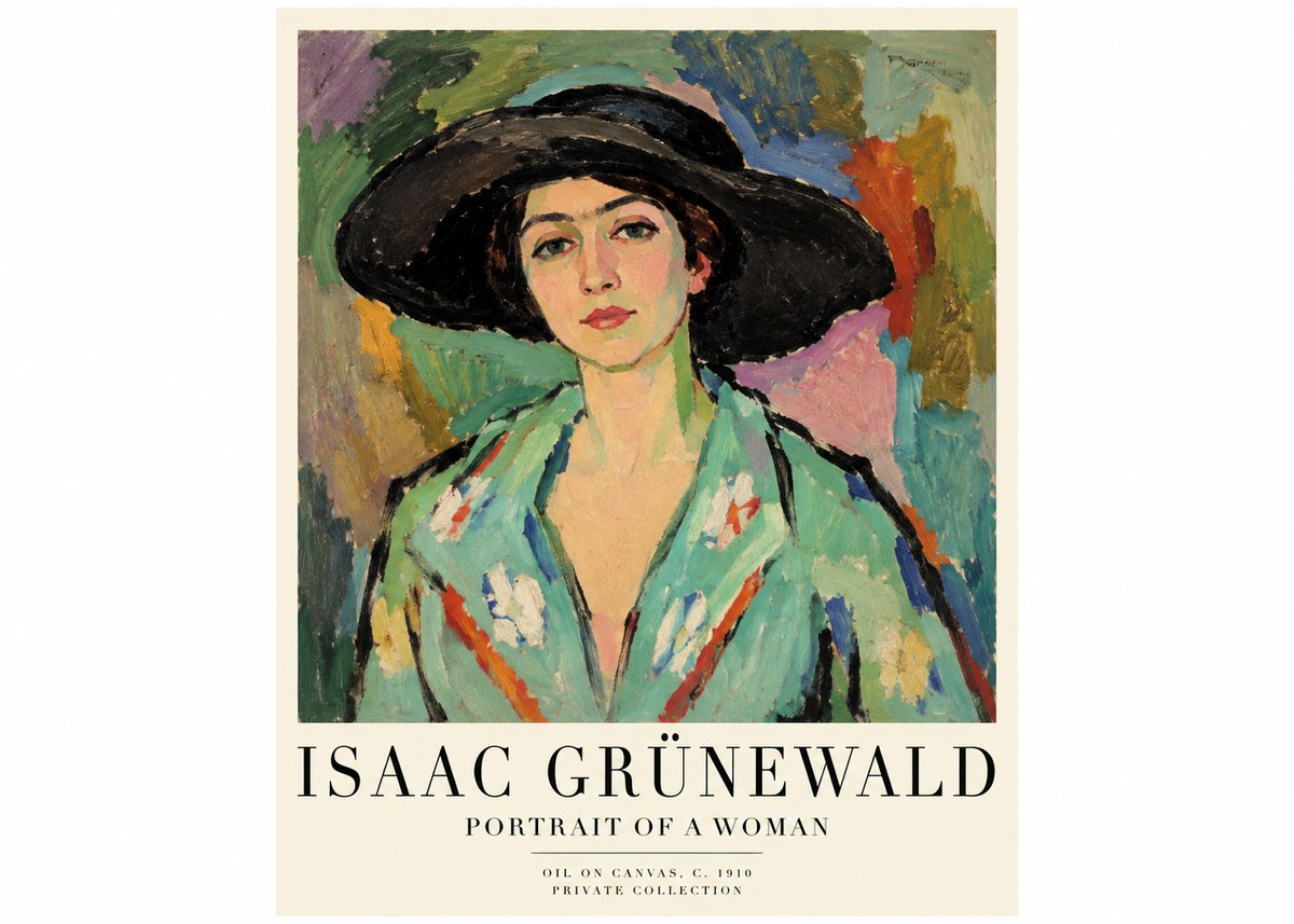 Isaac Grünewald Portrait of a Woman No1 - Póster