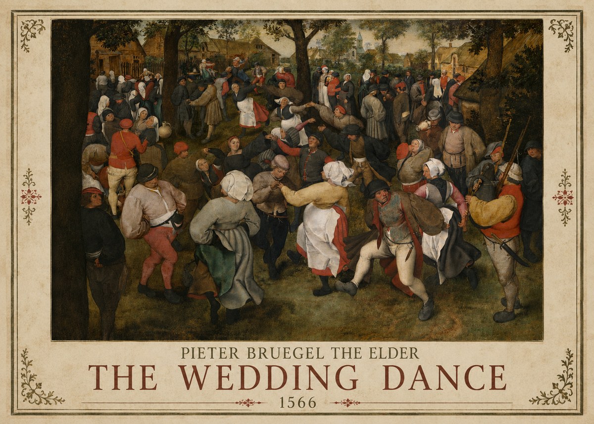 Pieter Bruegel The Wedding Dance II No1 - Póster