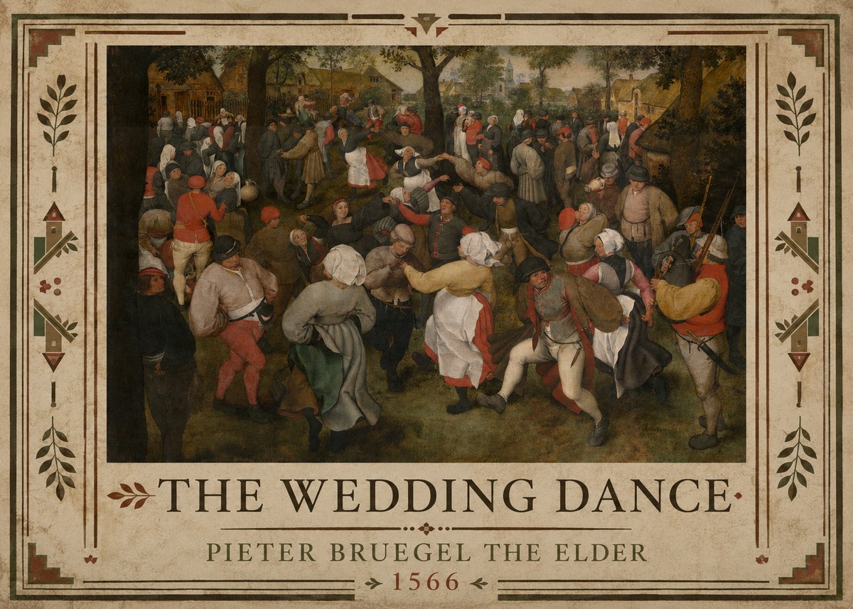 Pieter Bruegel The Wedding Dance II No2 - Póster