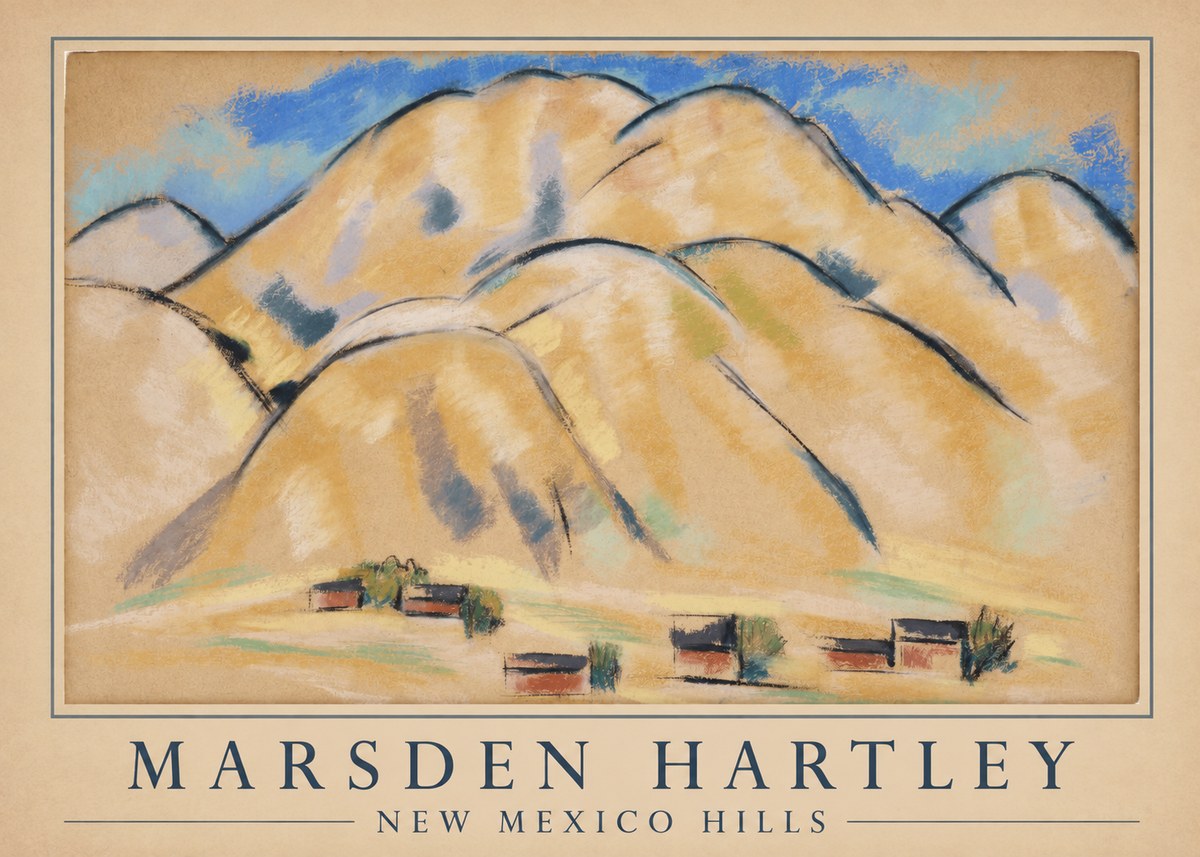 Marsden Hartley New Mexico Hills No4 - Póster