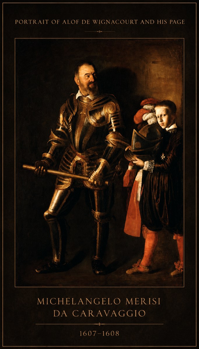 Michelangelo Merisi da Caravaggio Portrait of Alof De Wignacourt and His Page No1 - Póster