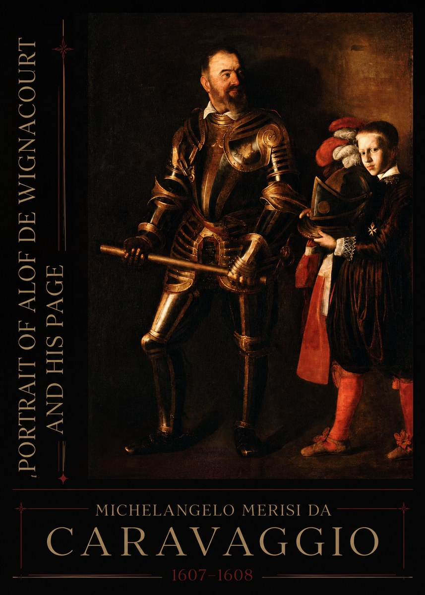 Michelangelo Merisi da Caravaggio Portrait of Alof De Wignacourt and His Page No2 - Póster