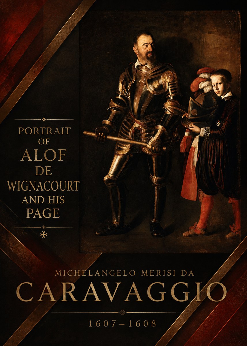 Michelangelo Merisi da Caravaggio Portrait of Alof De Wignacourt and His Page No5 - Póster