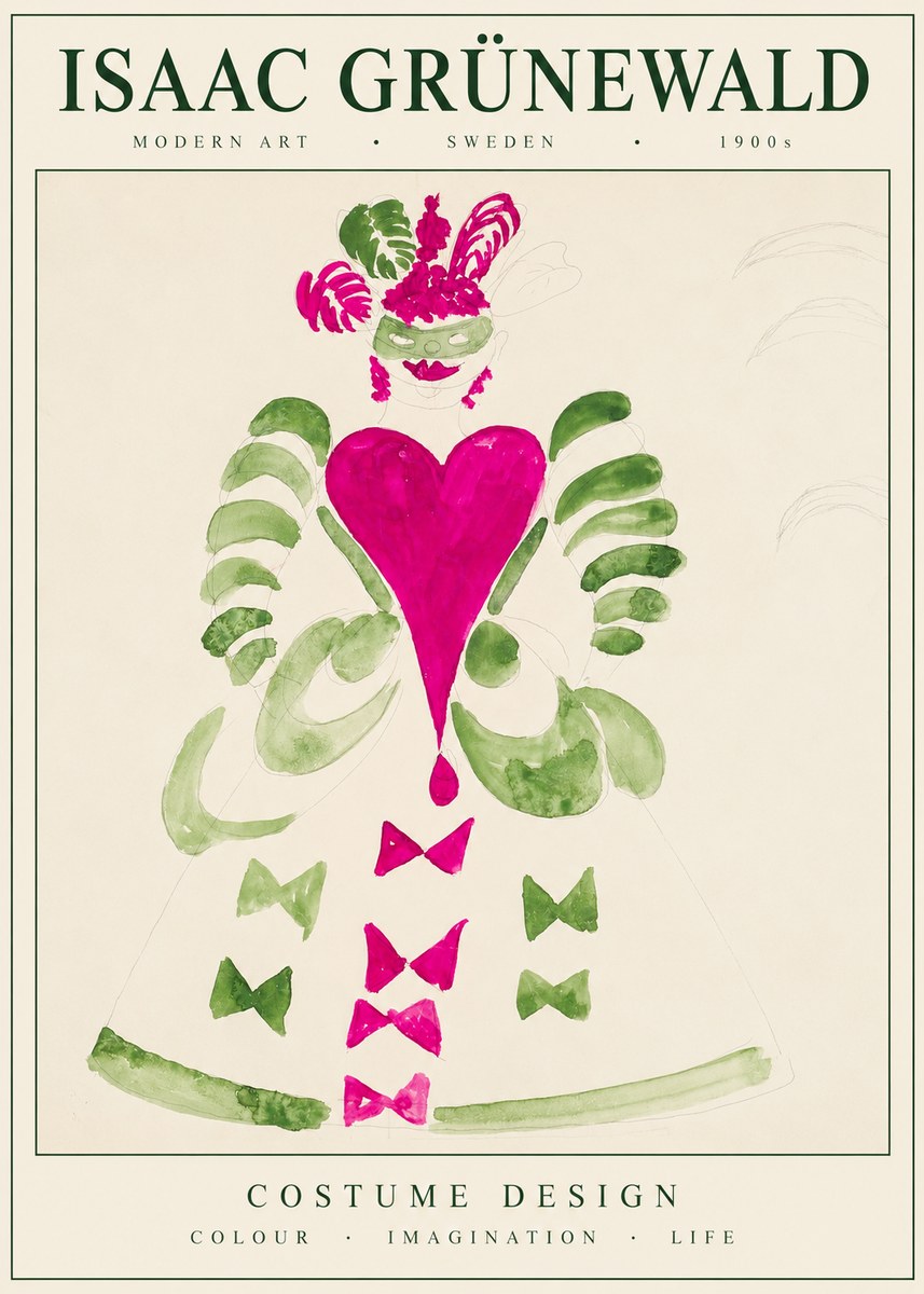 Isaac Grünewald Costume Design XVI No1 - Póster