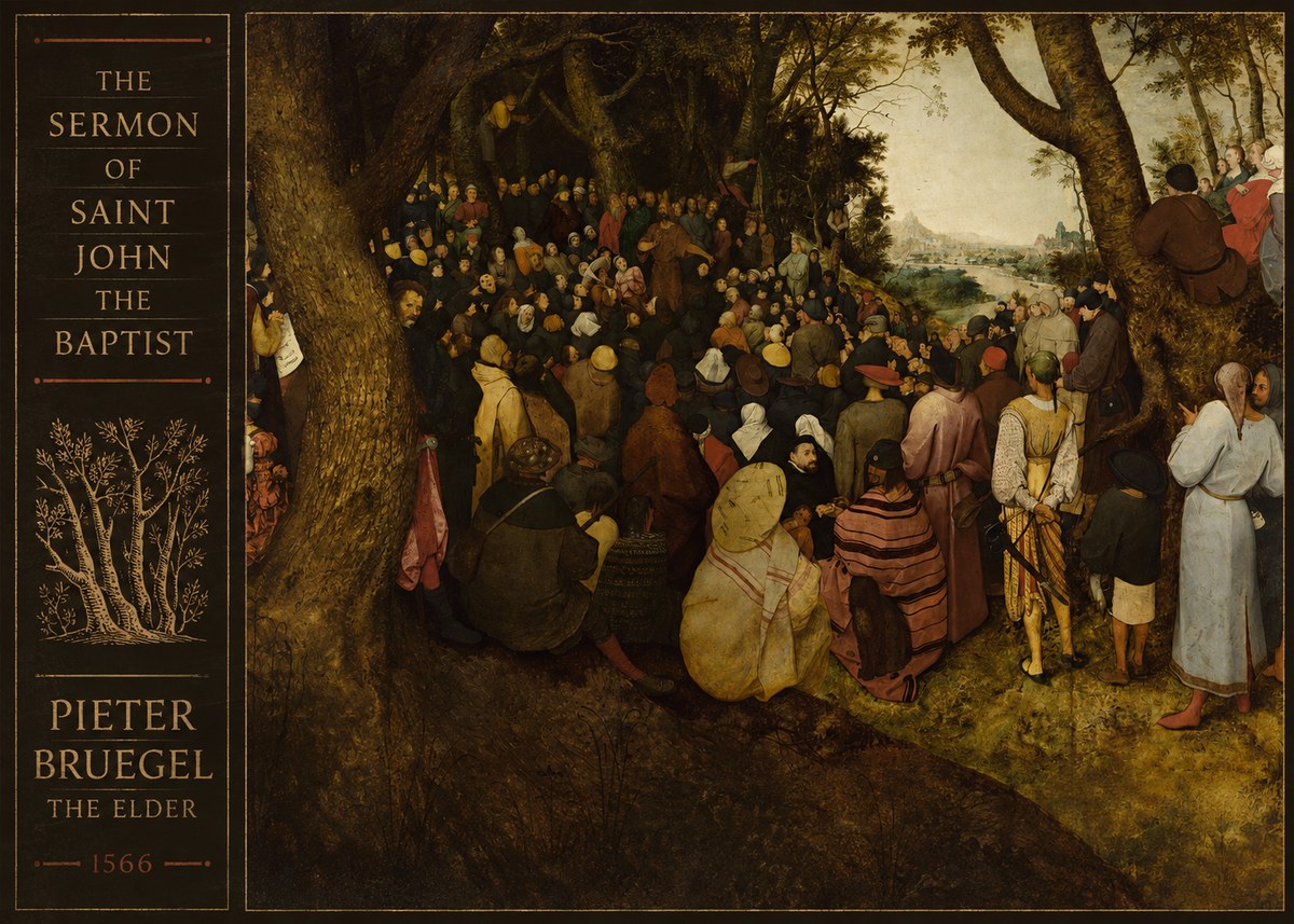 Pieter Bruegel The Sermon of Saint John the Baptist II No3 - Póster