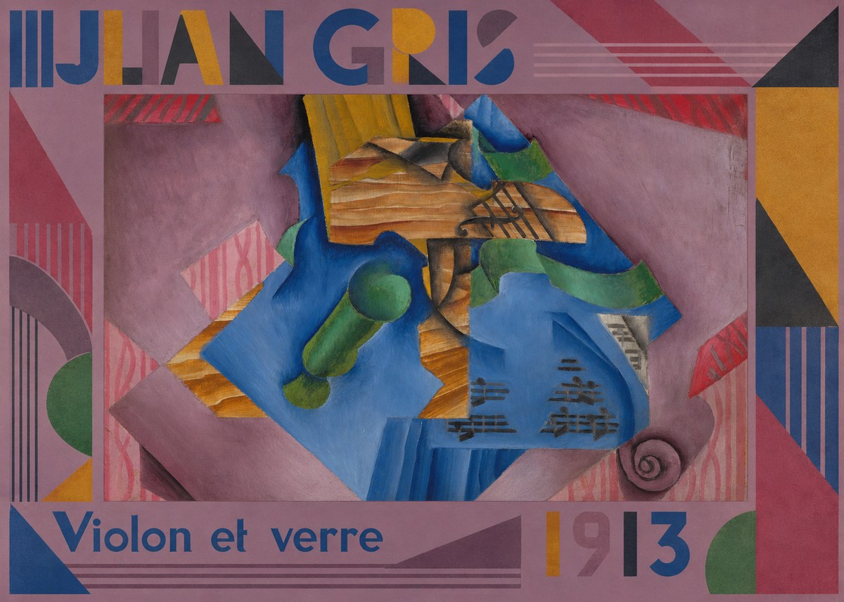 Juan Gris Violon Et Verre No1 - Póster