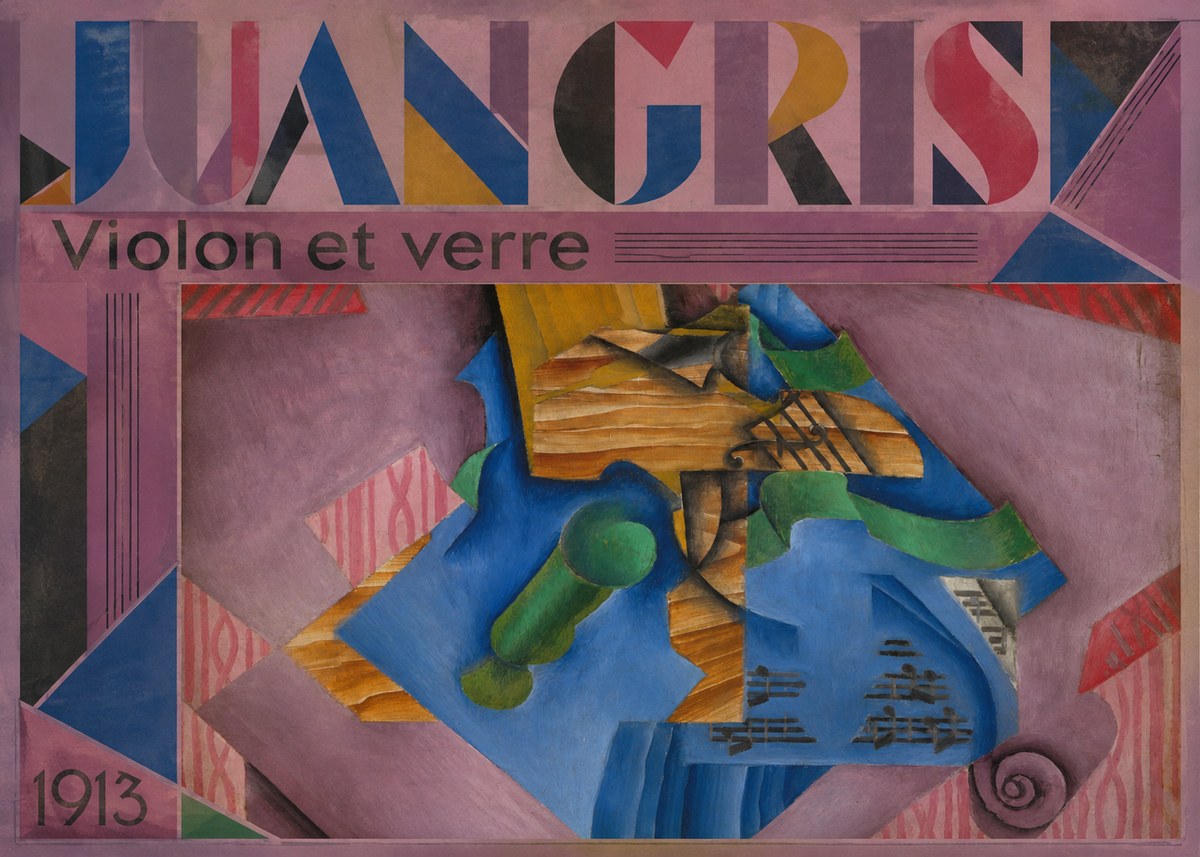 Juan Gris Violon Et Verre No3 - Póster