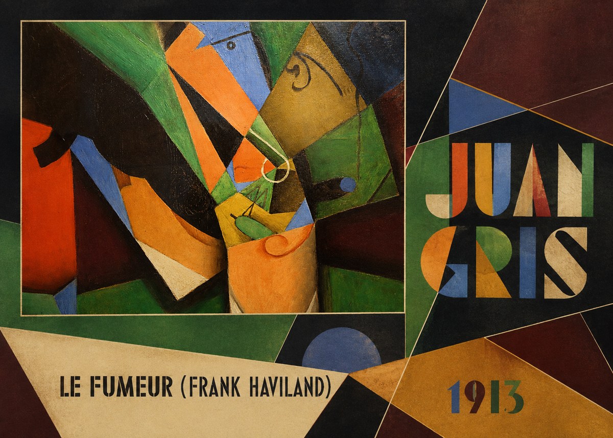 Juan Gris Le Fumeur (Frank Haviland) No4 - Póster