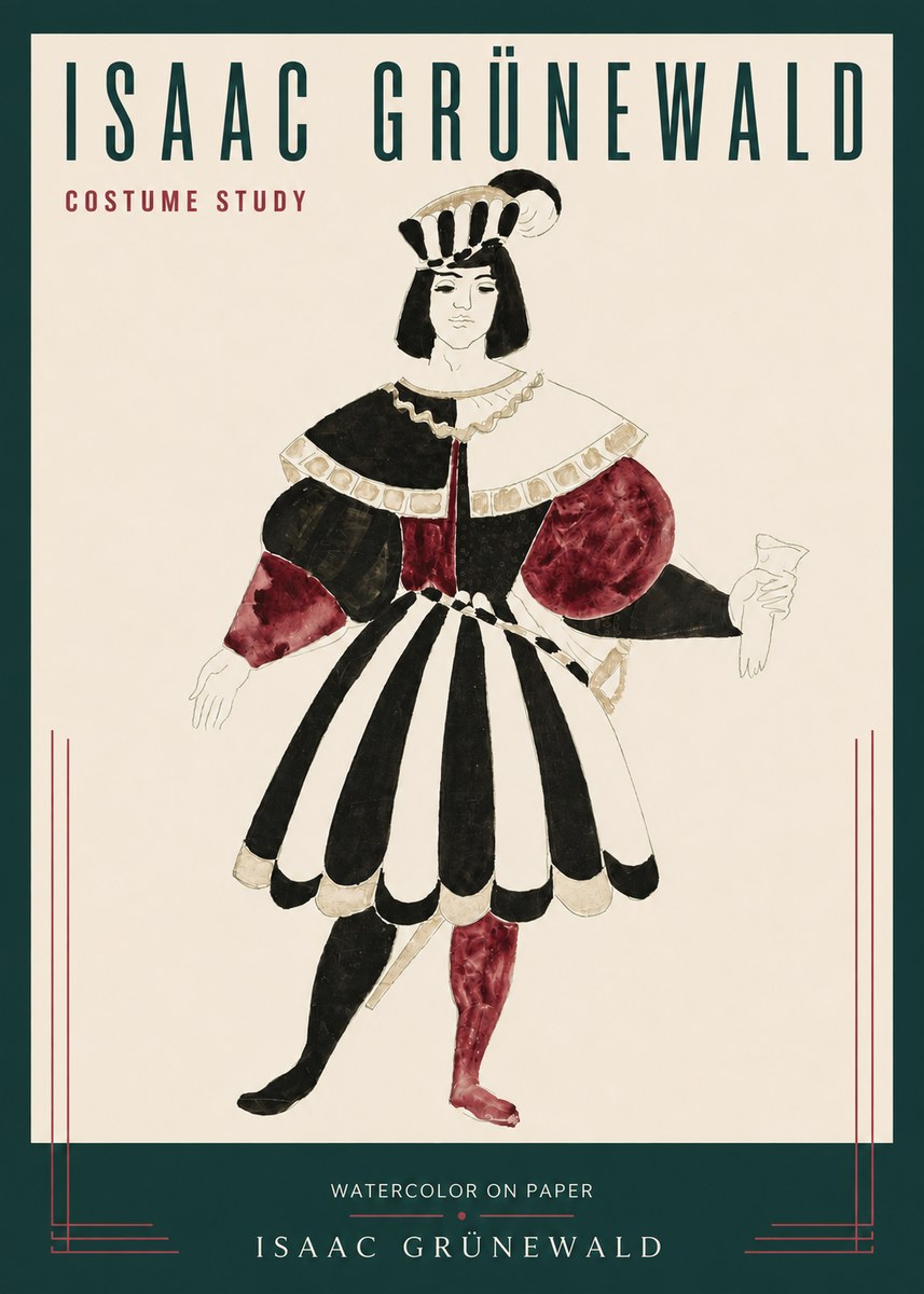 Isaac Grünewald Costume Study VIII No3 - Póster