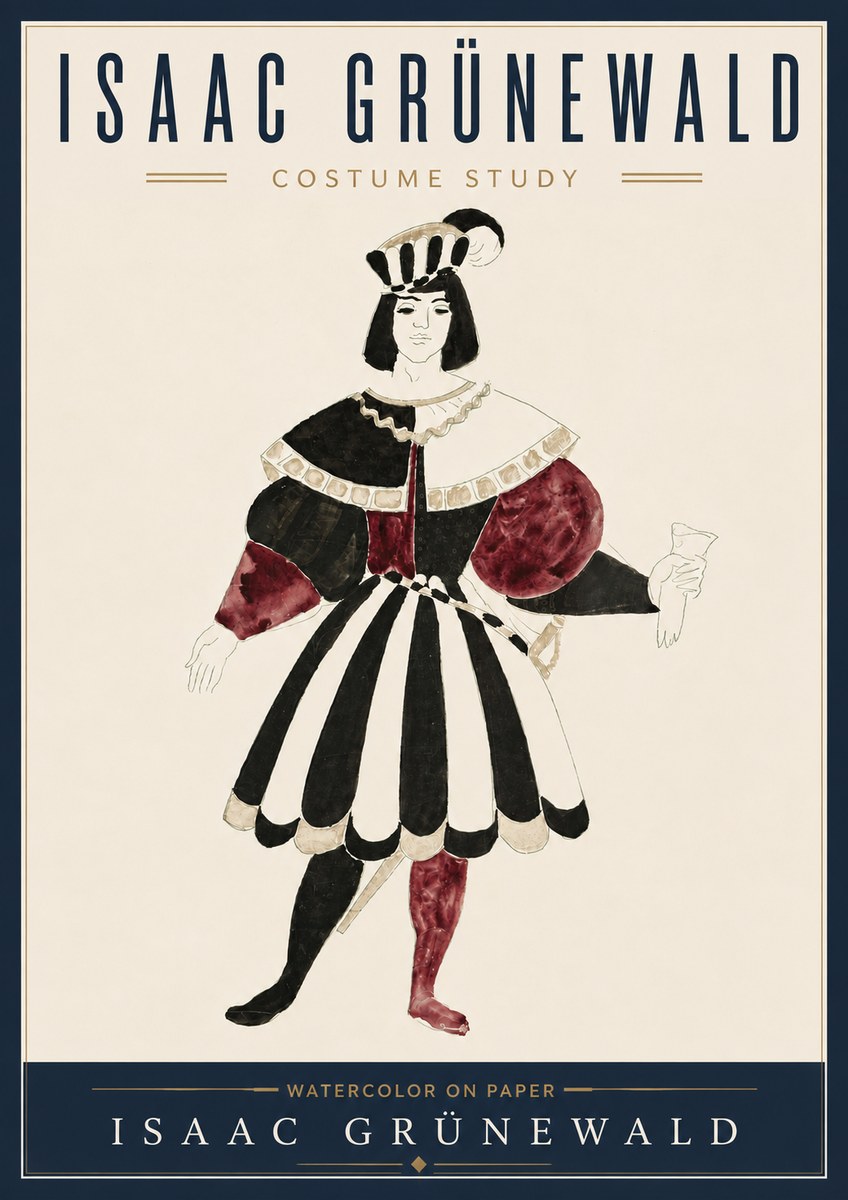 Isaac Grünewald Costume Study VIII No5 - Póster