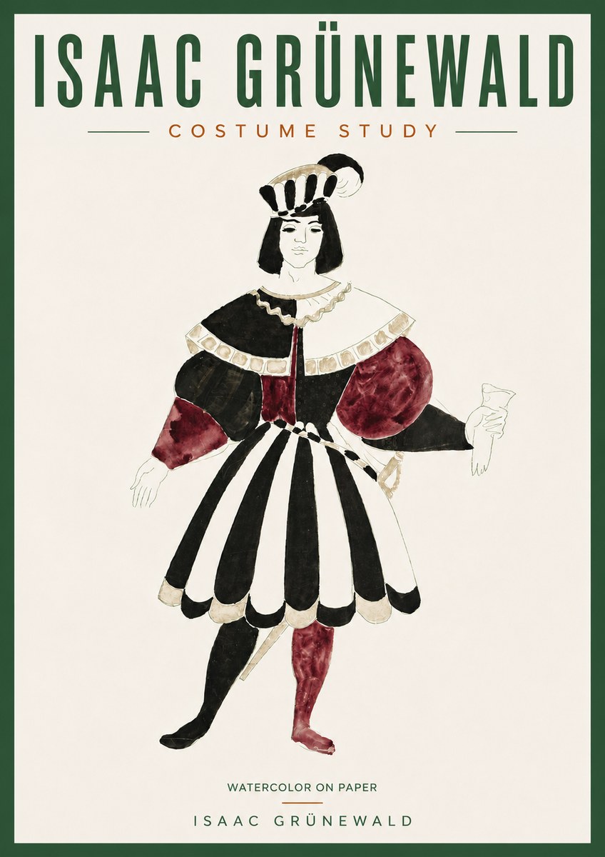 Isaac Grünewald Costume Study VIII No6 - Póster