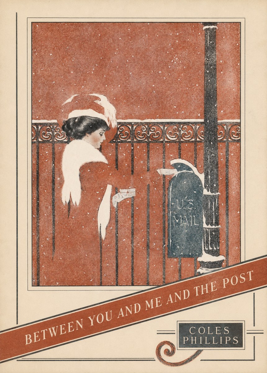 Coles Phillips Between You and Me and the Post No4 - Póster