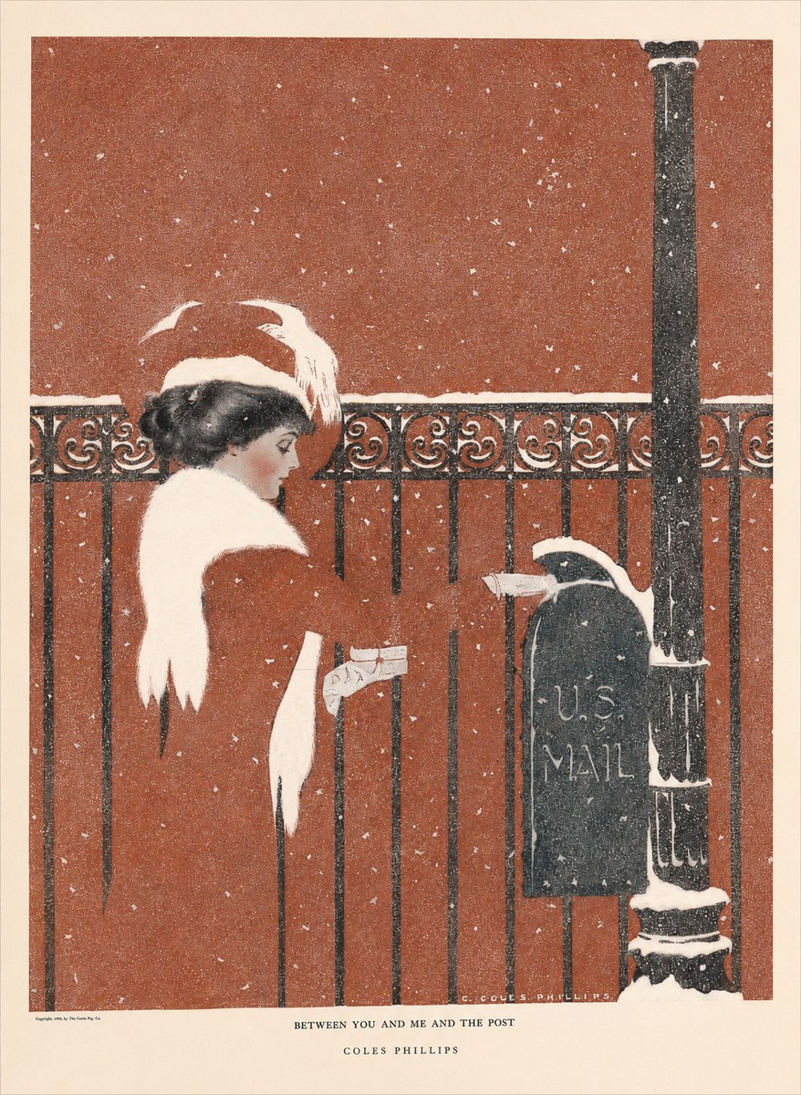 Coles Phillips Between You and Me and the Post No6 - Póster