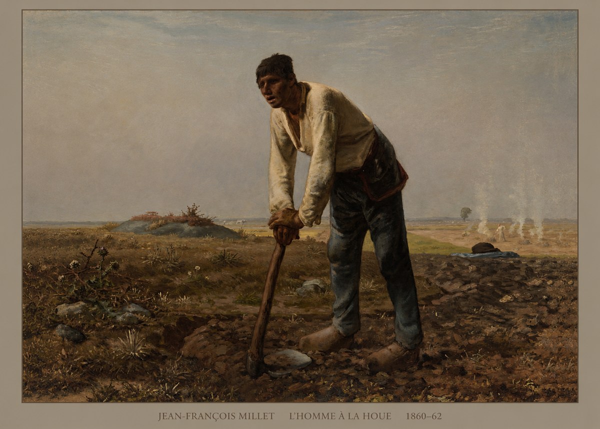 Jean-François Millet L'homme À La Houe No4 - Póster
