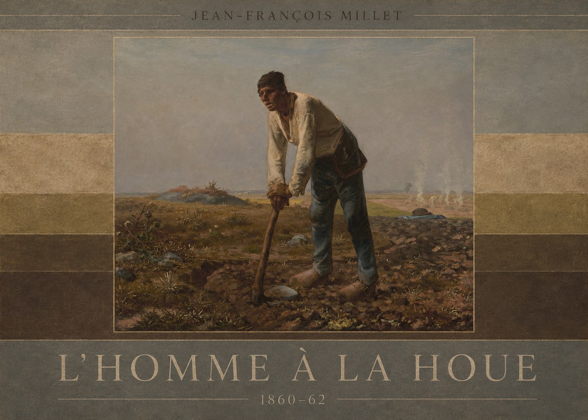 Jean-François Millet L'homme À La Houe No6 - Póster